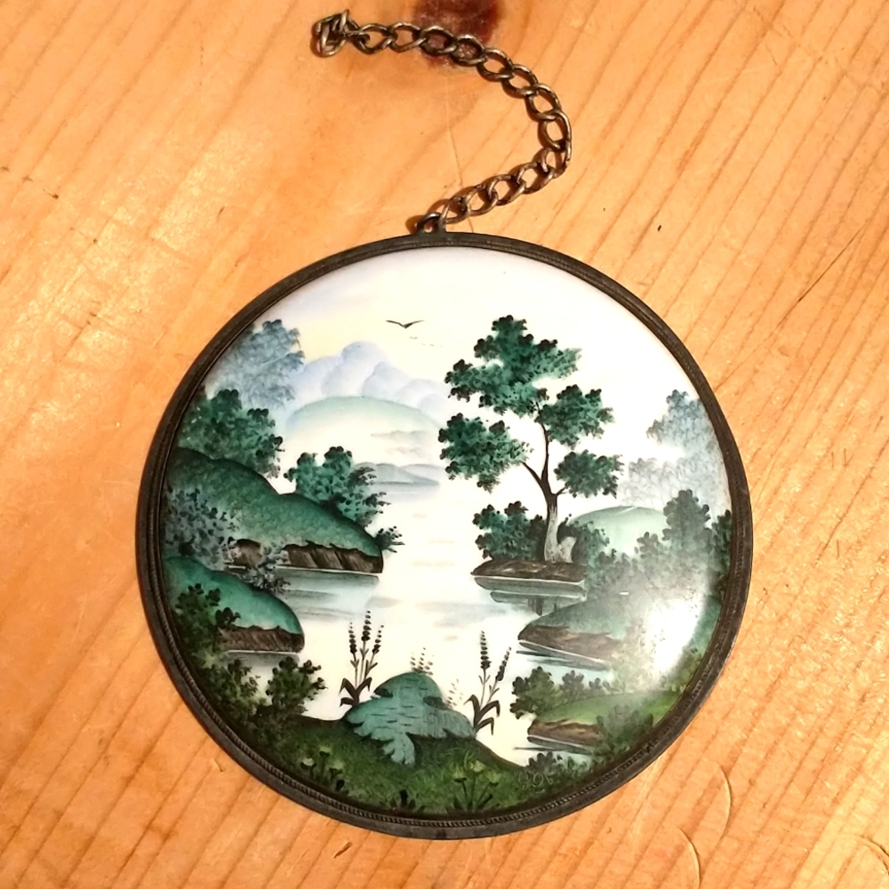 Porcelain Hand Painted Plate in Asian Style